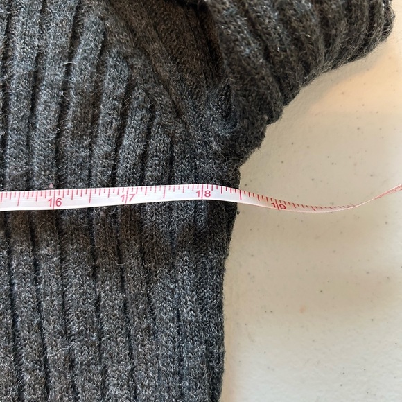 Zara Dark Grey Wool Blend Ribbed Knit Women's Sweater | Size Medium - Picture 5 of 8